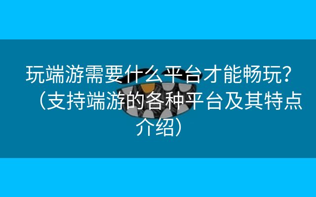 玩端游需要什么平台才能畅玩？（支持端游的各种平台及其特点介绍）