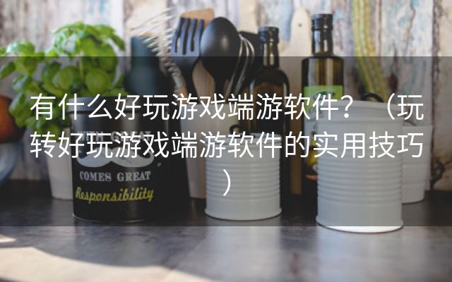 有什么好玩游戏端游软件？（玩转好玩游戏端游软件的实用技巧）