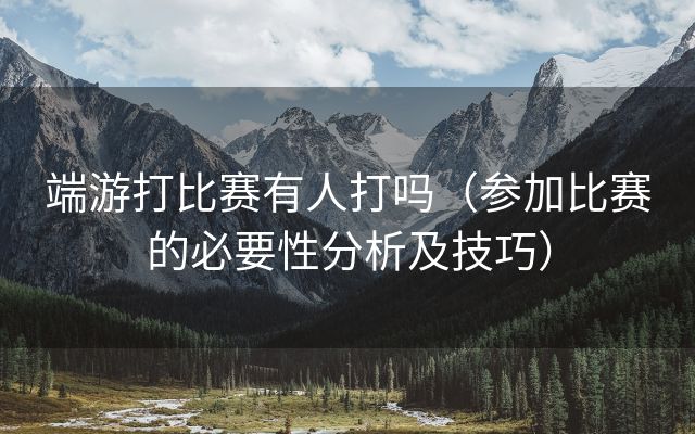 端游打比赛有人打吗（参加比赛的必要性分析及技巧）