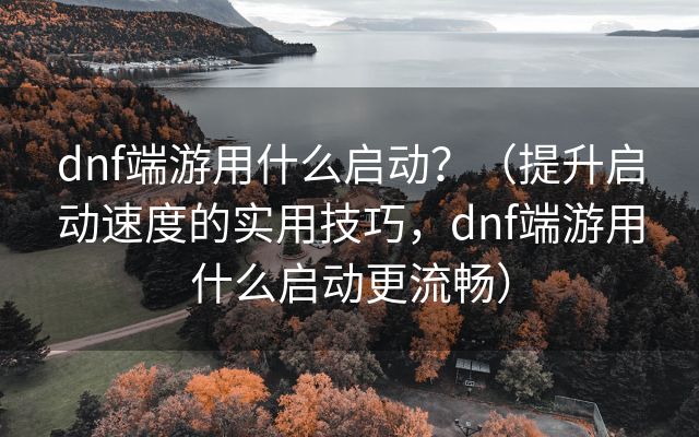 dnf端游用什么启动？（提升启动速度的实用技巧，dnf端游用什么启动更流畅）