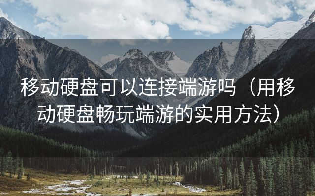 移动硬盘可以连接端游吗（用移动硬盘畅玩端游的实用方法）