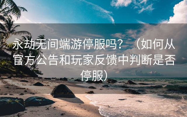 永劫无间端游停服吗？（如何从官方公告和玩家反馈中判断是否停服）