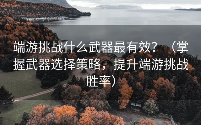 端游挑战什么武器最有效？（掌握武器选择策略，提升端游挑战胜率）